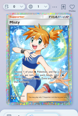 Pokemon TCG POCKET - Misty Full Art 2⭐, Genetic Apex, English - Image 3