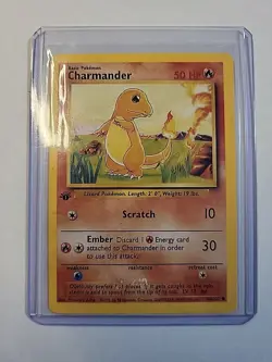 1999 Pokemon Base Set 1st Edition Charmander 46/102 (English) MP - Image 1