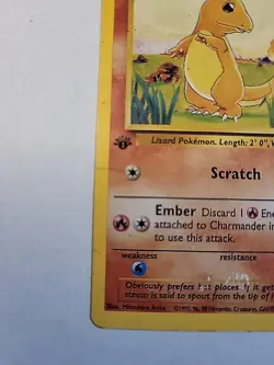 1999 Pokemon Base Set 1st Edition Charmander 46/102 (English) MP - Image 4