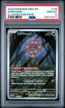 Pokemon Spiritomb 148/132 Mega Evolution Illustration Rare Full Art Holo PSA 10 - Image 1