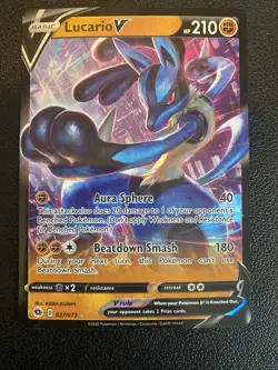 Pokemon TCG - Lucario V 027/073 - Champions Path - Image 1