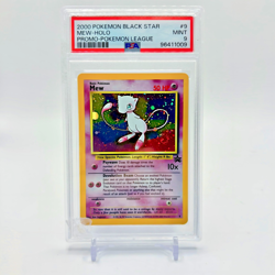 2000 Promo Black Star Mew Holo Pokemon League #9 Holo PSA 9 - Image 1