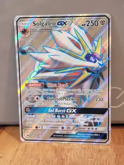 Pokemon TCG: Solgaleo GX Full Art 143/149 Ultra Rare Sun & Moon Base Set - Image 1