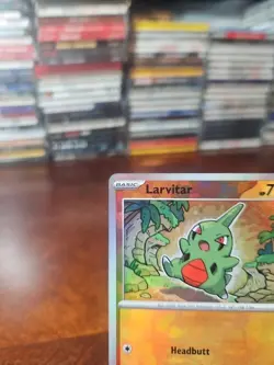 Larvitar 047/131 - Pokemon SV Prismatic Evolutions - Masterball Holo Common (NM) - Image 2
