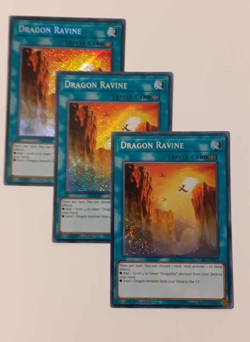 3 x Dragon Ravine (PLAYSET) SECRET RARE 1st Ed VLP LCKC-EN072 - Image 1
