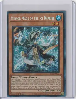 Yugioh BLTR-EN007 Mirror Mage of the Ice Barrier - Secret Rare 1st Edition - Image 1