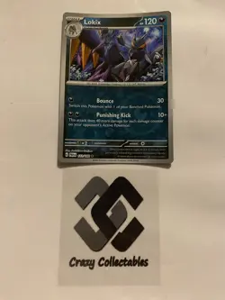 Pokemon Cards Lokix 122/182 Paradox Rift Reverse Holo Mint Condition Card - Image 1