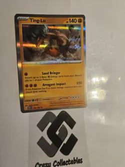 Pokemon Card Ting-Lu 109/182 Paradox Rift Holo Mint Condition - Image 1
