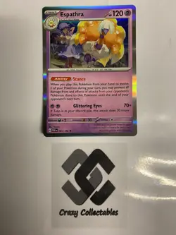 Pokemon Cards Espathra 081/182 Paradox Rift Holo Mint Condition Card - Image 1