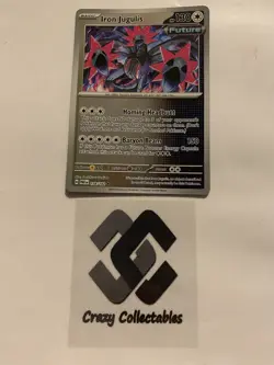 Pokemon Cards Iron Jugulis 158/182 Paradox Rift Reverse Holo Mint Condition Card - Image 1
