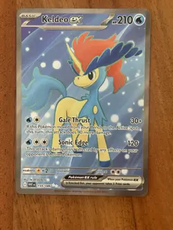 Pokemon TCG Black Bolt & White Flare Keldeo EX Ultra Rare Card #159/086 NM - Image 1