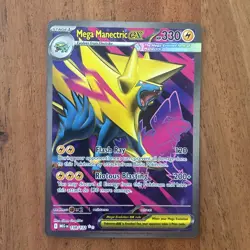 Pokemon TCG Mega Manectric EX ME1 158/132 Mega Evolutions Ultra Rare NM Card - Image 1