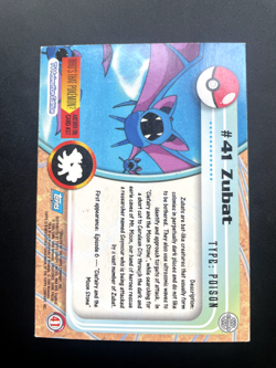 Zubat #41 Holo Pokemon Topps Series 1 Card (Blue Label) LP - Image 2