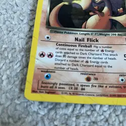 Pokemon TCG Dark Charizard 4/82 Holo Rare Card Team Rocket Swirl 🌀 - Image 4