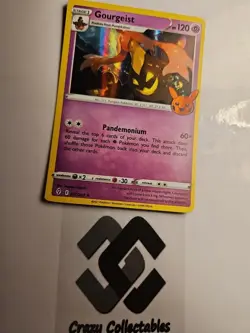 Pokemon Cards Gourgeist 077/203 Holo Trick or Trade Evolving Skies Nr Mint Card - Image 1
