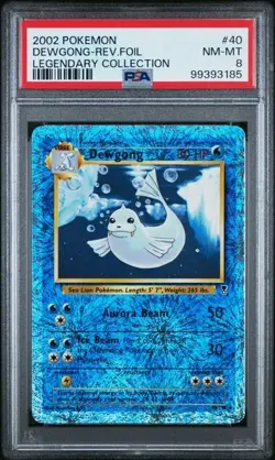 PSA 8 Dewgong Pokemon Card 40/110 Reverse Holo Legendary Collection NM-MT New - Image 1