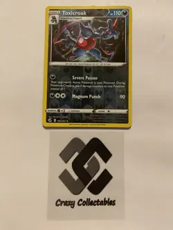 Pokemon Cards Toxicroak 170/264 Reverse Holo Fusion Strike Mint Condition Card - Image 1