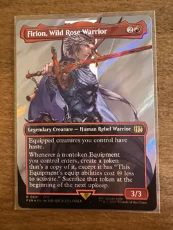 1x Firion, Wild Rose Warrior, Borderless Surge Foil, Final Fantasy, Magic MTG NM - Image 1