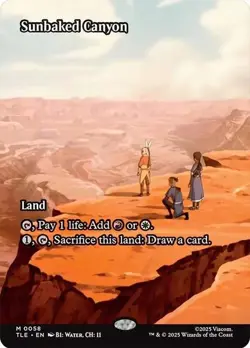 Sunbaked Canyon Borderles Avatar: The Last Airbender NM MTG - Image 1