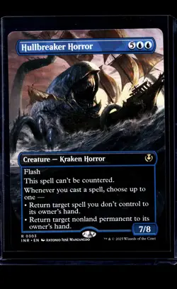MTG Magic The Gathering Innistrad Remastered Borderless #303 Hullbreaker Horror - Image 1