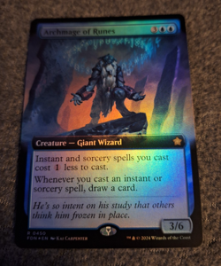 MtG - Archmage of Runes (Borderless) - Foundations (Foil 450) - Image 1