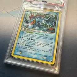2005 POKEMON EX UNSEEN FORCES #4 FERALIGATR-REVERSE FOIL holo PSA 8 - Image 3