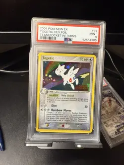 2004 POKEMON TOGETIC TEAM ROCKET RETURNS REVERSE HOLO PSA 9 - Image 1
