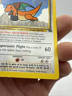 Pokemon Dragonite BLACK STAR 5 - WOTC PROMO - POKEMON THE FIRST MOVIE 1999 MP/HP - Image 3