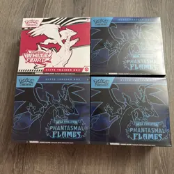 Pokemon Phantasmal Flames ETB | SV White Flare ETB Sealed Lot Of 4, See Pics - Image 1