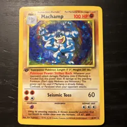 1st Edition Machamp 81/102 Holo Rare Base Set Pokemon TCG - Image 1