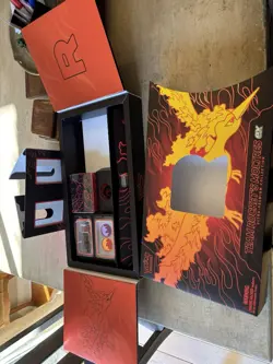 Pokemon Team Rockets Moltres EX UPC Empty box with Accessories NO PACKS NO PROMO - Image 1