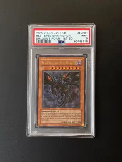 PSA 9 YU-GI-Oh! Dragon's Roar EN001 Red-Eyes Darkness Dragon 1st POP 46 - Image 1