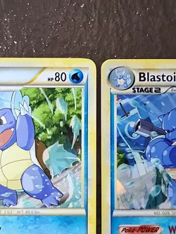 Pokemon TCG 3 Card Set Blastoise Cracked Ice Holo Bleed Wartortle Squirtle NM - Image 5