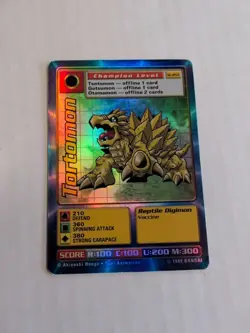 Digimon Tortomon St-25S Holo Foil Bandai Digimon Card 1999 HP - Image 1