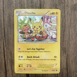 Pokemon Pikachu XY95 Holo 2016 Let's Eat Together Cutest Card PROMO - Image 1