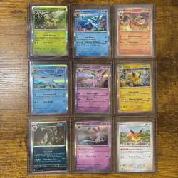 Prismatic Evolutions Complete 9 Card Eeveelution Holo Set Pokemon TCG - Image 1