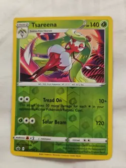 Pokemon Cards Tsareena 015/198 Reverse Holo Chilling Reign Nr Mint Card - Image 1