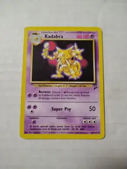 Pokemon TCG Kadabra 046/130 WotC Base Set 2 Regular Uncommon Card - Image 1