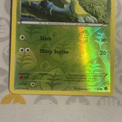 2012 Pokemon SCYTHER Boundaries Crossed REVERSE HOLO Black & White Card 7/149 MP - Image 3
