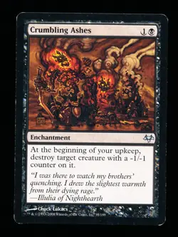 * * 1x Crumbling Ashes x1 * * Eventide MTG LP-MP Light to Moderate Play - Image 1