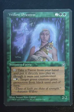 Magic The Gathering MTG WILLOW PRIESTESS Homelands LP Lightly Played - Image 1