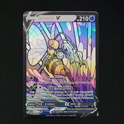 Pokemon Beedrill Stain Glass Custom Made Fan Art Holo - Image 1