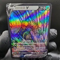 Pokemon Beedrill Stain Glass Custom Made Fan Art Holo - Image 2