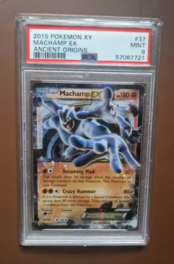Machamp PSA 9 EX 37/98 XY Ancient Origins Holo MINT 2015 Pokemon TCG - Image 1