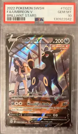 Umbreon V TG22, 2022 Pokemon Brilliant Stars Trainer Gallery PSA 10 - Image 1