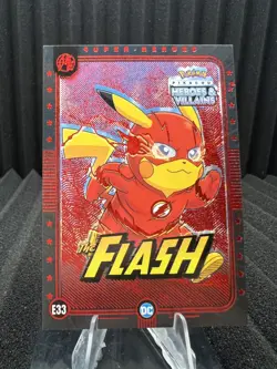 Flash (Pikachu) #E33 - Red Holo -Heros & Villains Flash Edition Pokemon - Image 1