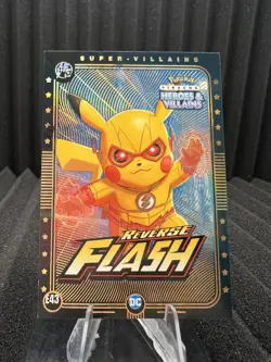 Reverse Flash (Pikachu) #E43 Gold Holo - Heros & Villains Flash Edition Pokemon - Image 1