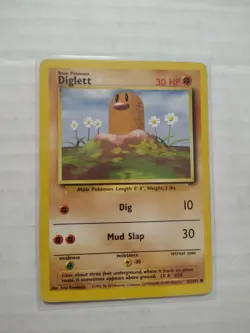 1999 Pokemon Base Set Unlimited Diglett #47 - Pokemon TCG - WOTC - Image 1