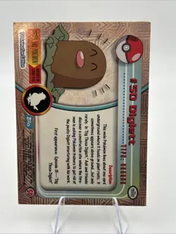 1999 TOPPS POKEMON TV 50 DIGLETT - Image 2