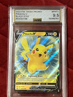 2022 POKEMON SWSH BLACK STAR PROMO 198 PIKACHU V PIKACHU V BOX Graded AGS 9.5 - Image 1